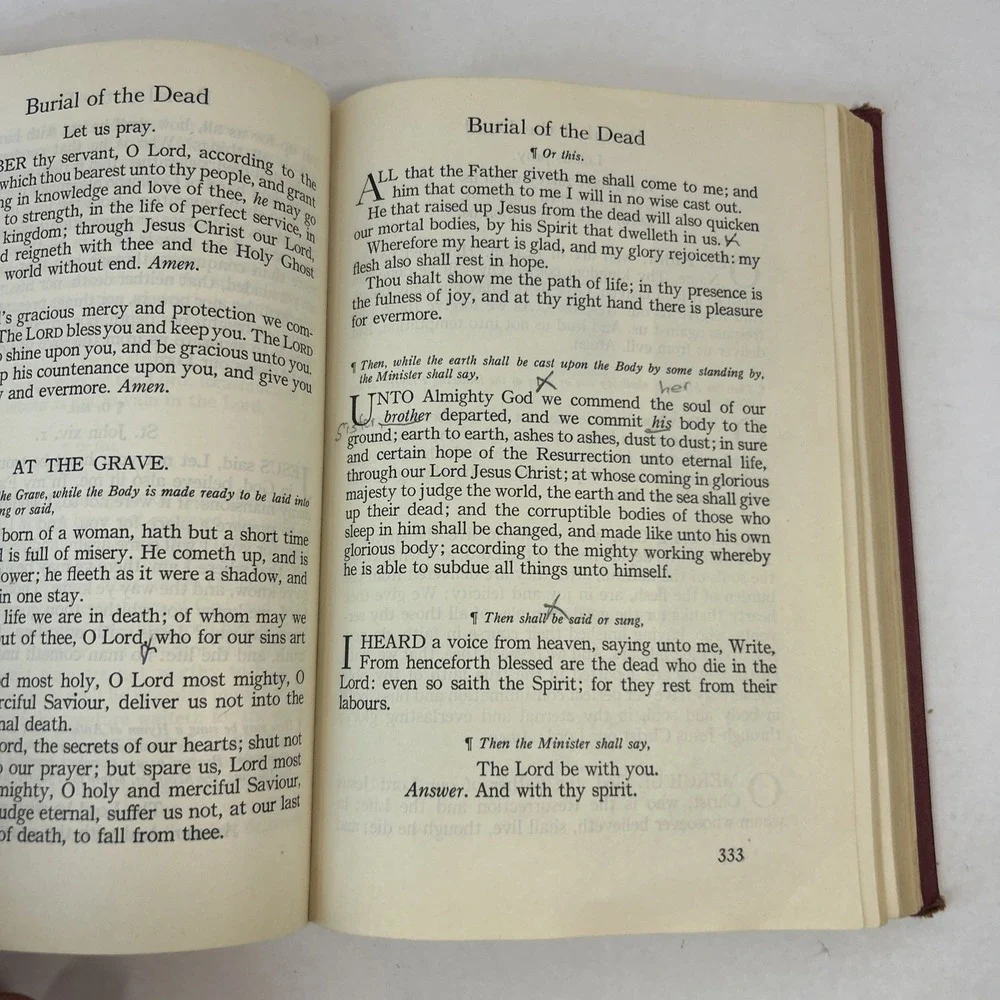 The Book of Common Prayer Red Vintage Book 1945 Read